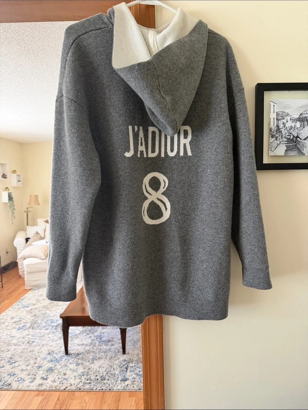 Authentic Christian Dior J'ADIOR 8' Hooded Cashmere Sweater  Size 6